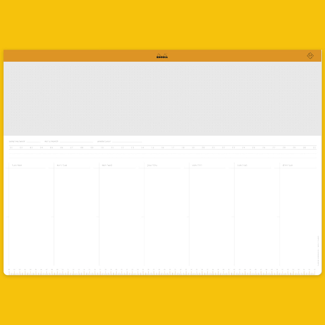 A2 Weekly Desk Planner Blank
