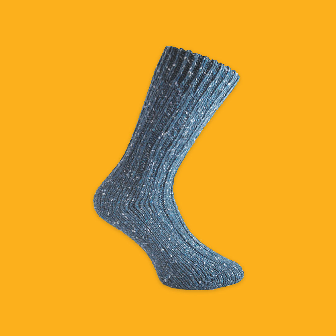 Donegal Woolen Socks in Deep Sea Blue