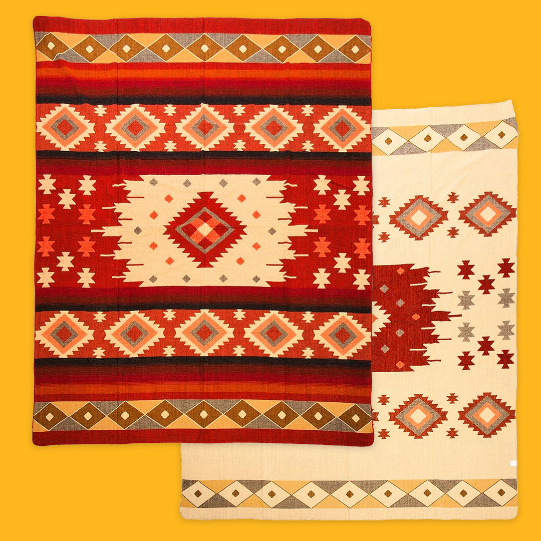 Alpaca Wool Throw - Quilotoa Red