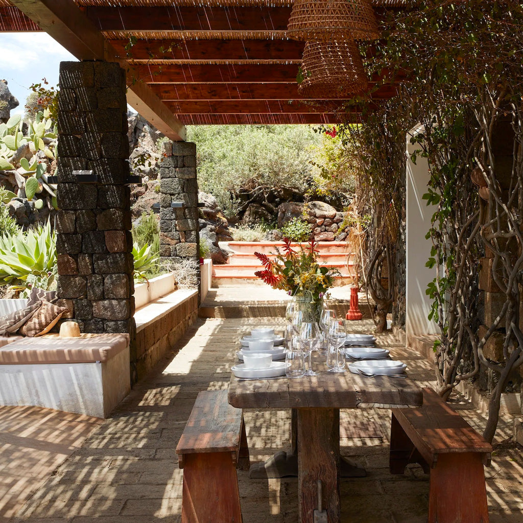 Gestalten Slow Escapes Shaded garden dining