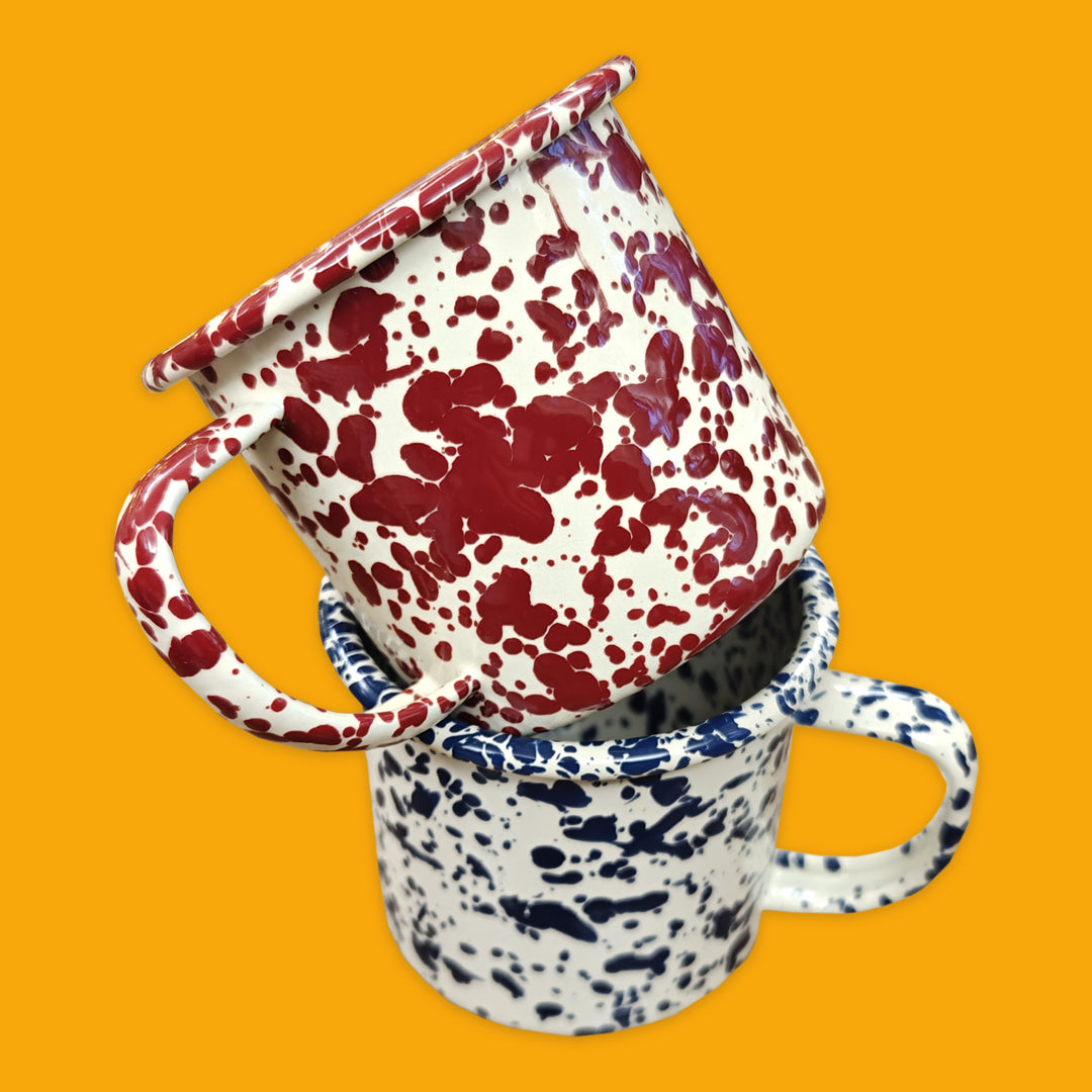 Enamel Splatter Mugs