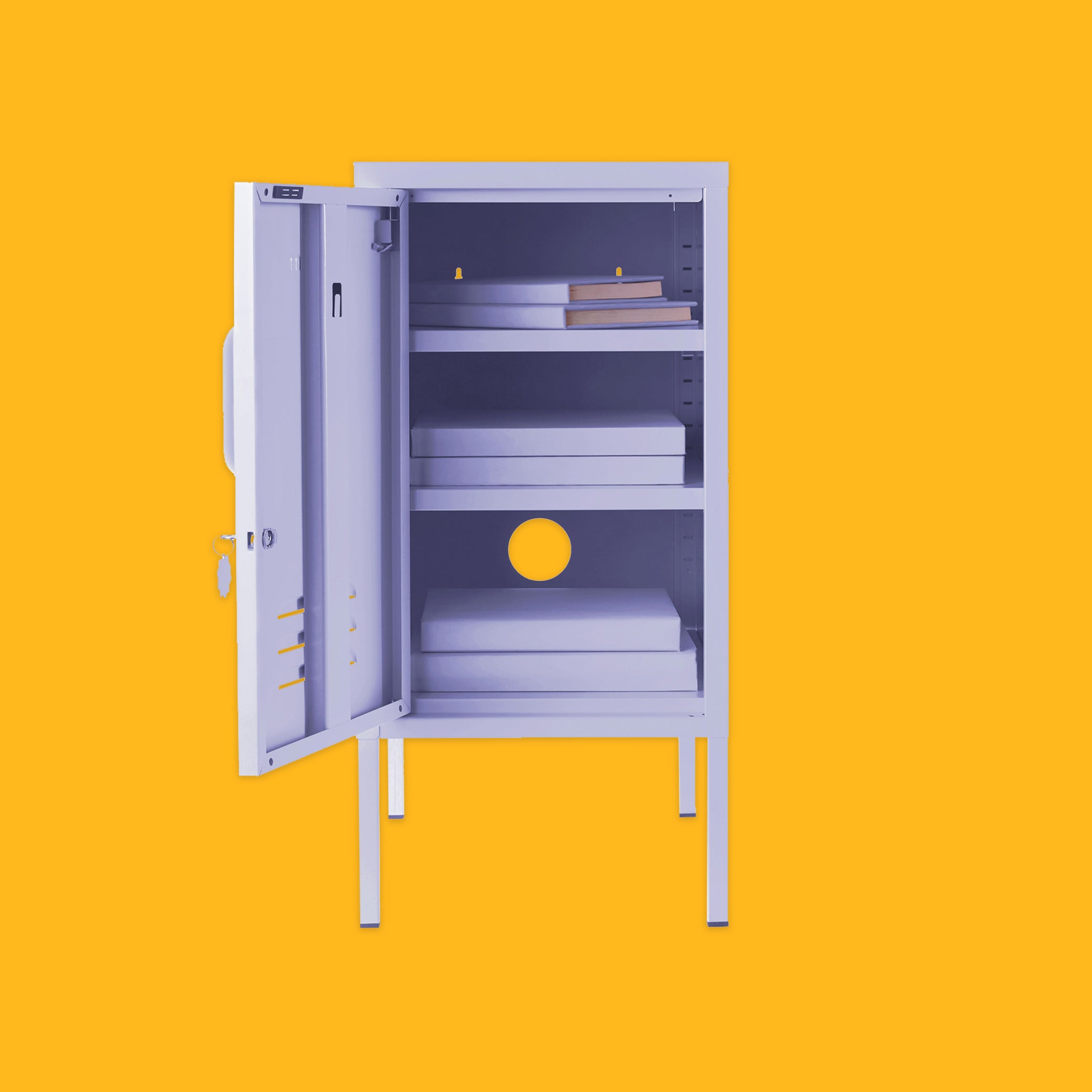 Mustard Made The Shorty Locker in Lilac Left open