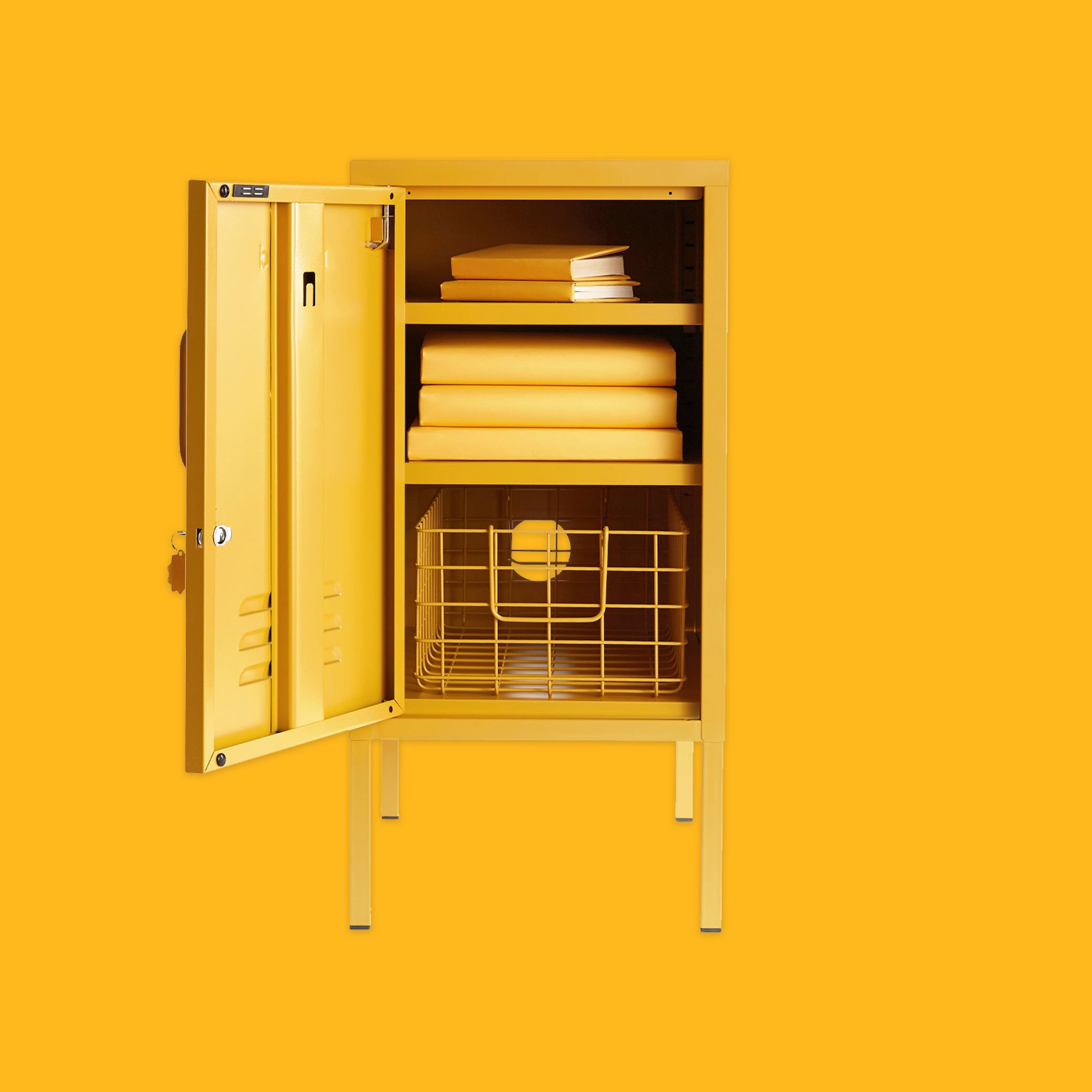 Mustard Made The Shorty Locker in Mustard Left open