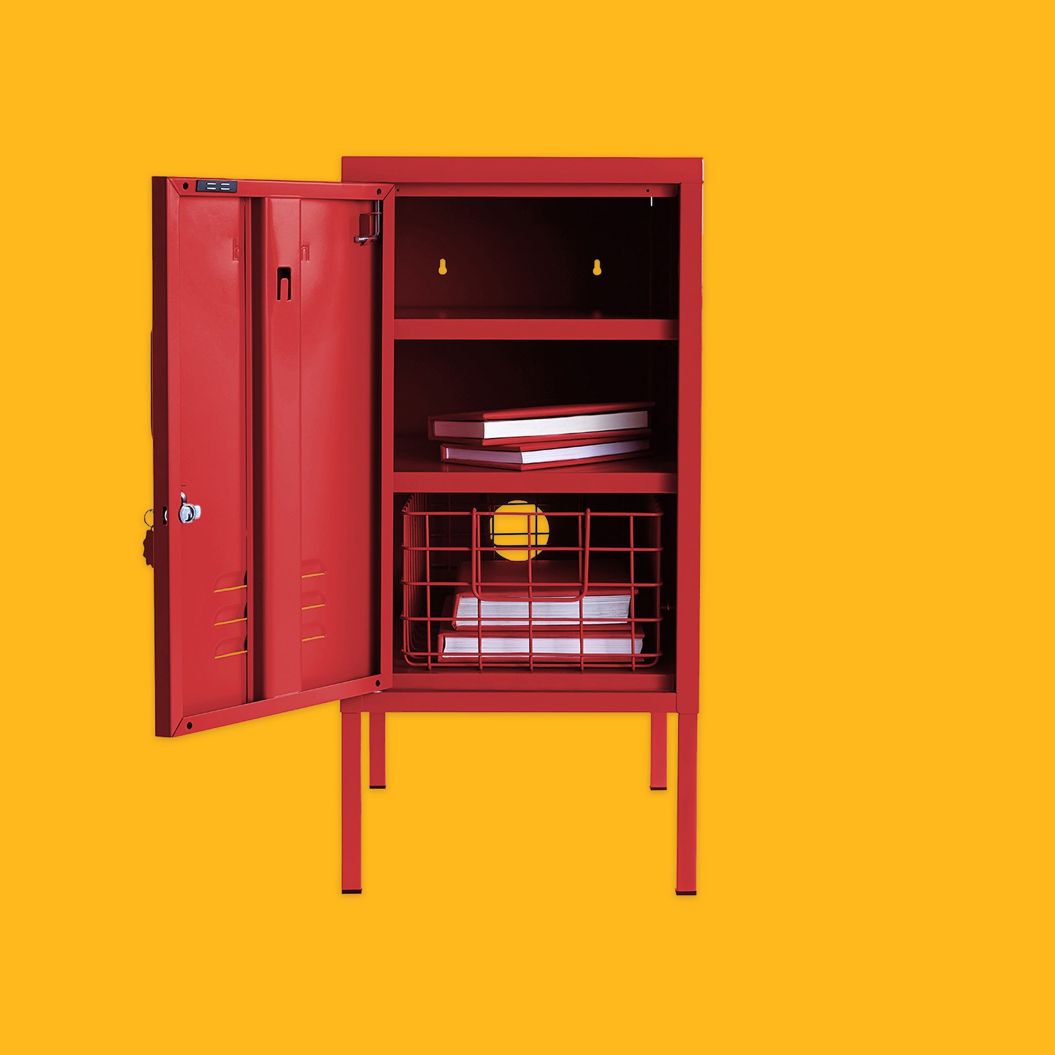 Mustard Made The Shorty Locker in Berry Left open