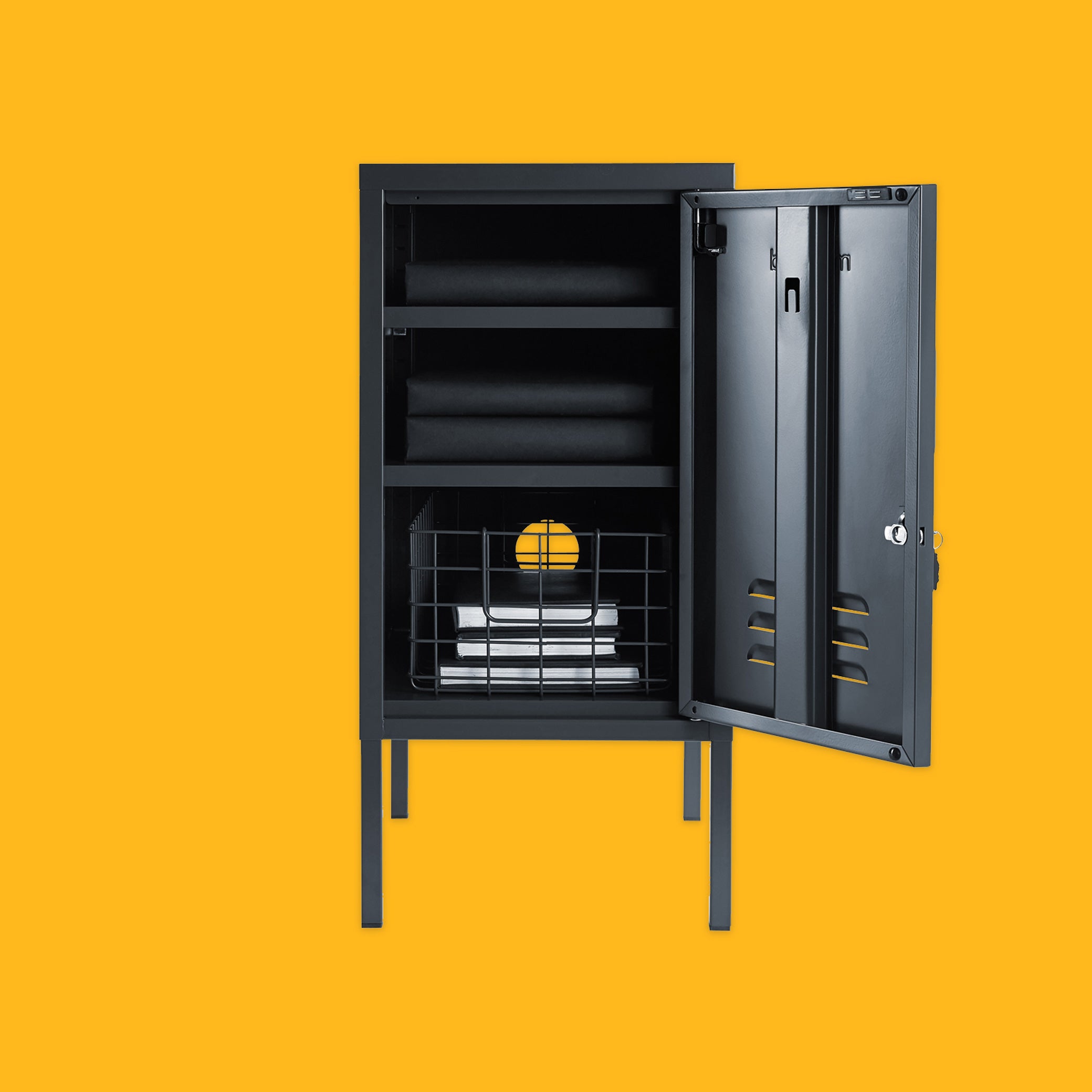 Mustard Made The Shorty Locker in Slate Left open