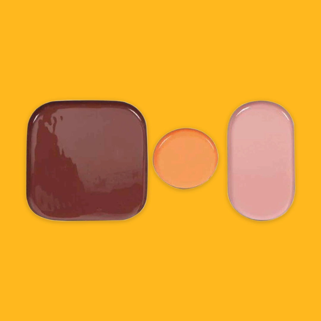 Set of 3 Enamel Trays