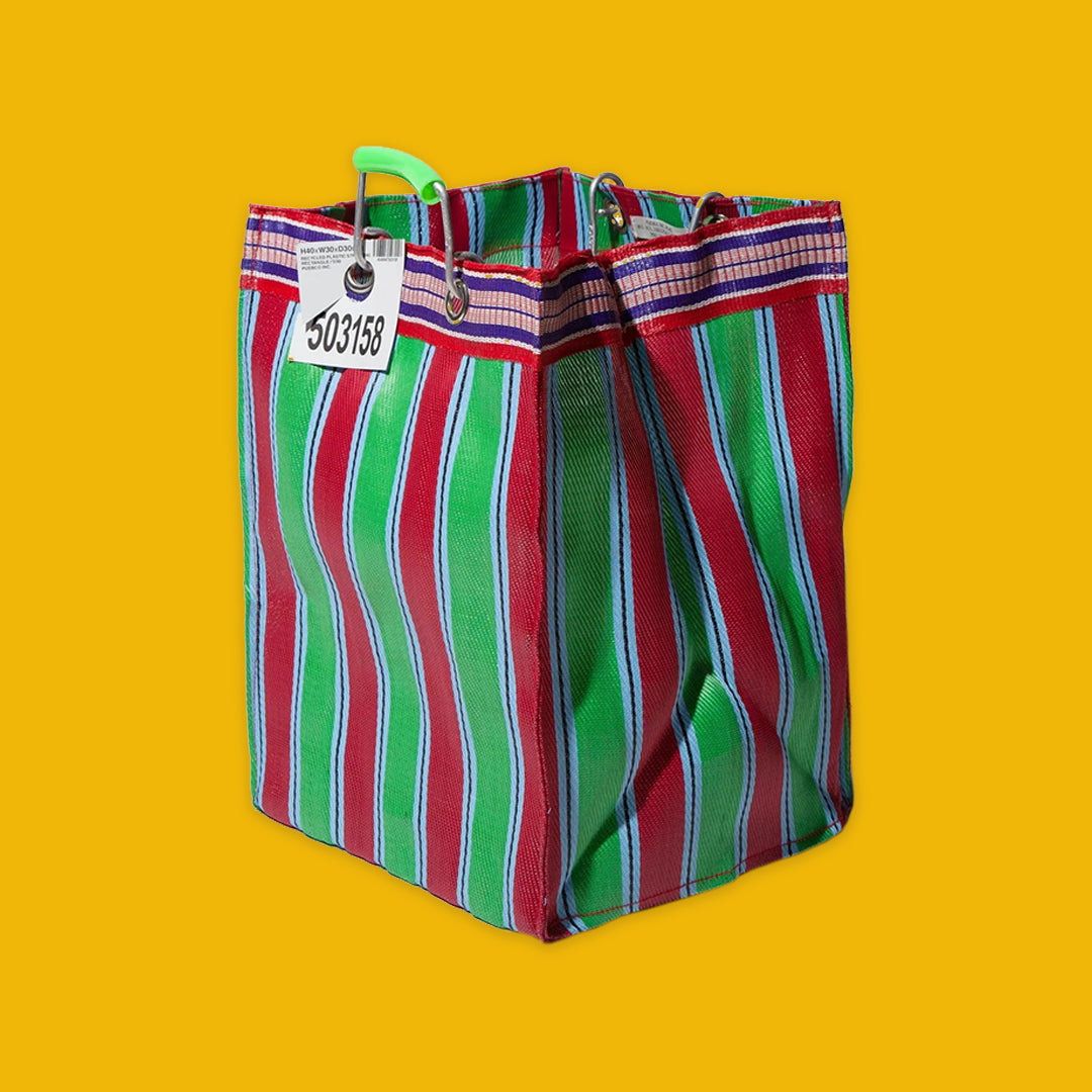 Recycled Plastic Stripe Bag | Rectangle D26