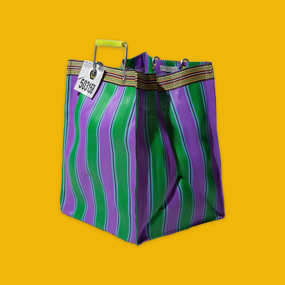 Recycled Plastic Stripe Bag | Rectangle D26