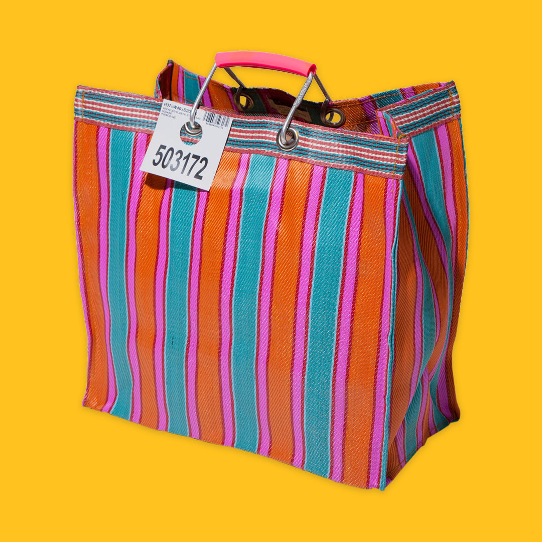 Puebco Stripe Bag Square in Orange & Pink
