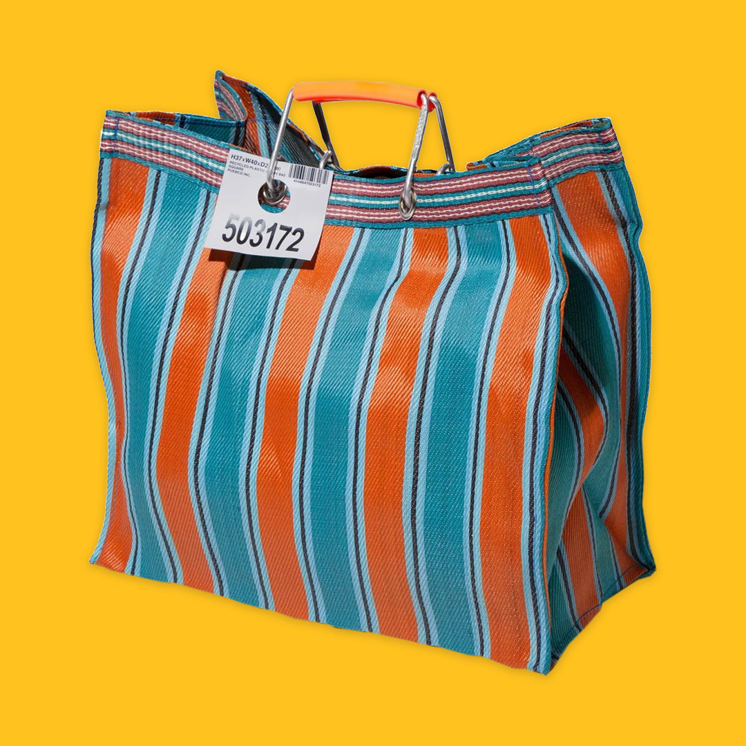 Puebco Stripe Bag Square in Orange & Blue