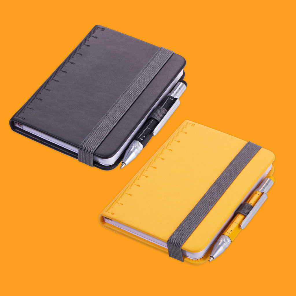 Troika Lilipad & Liliput Notepad & Pen in Black and Yellow