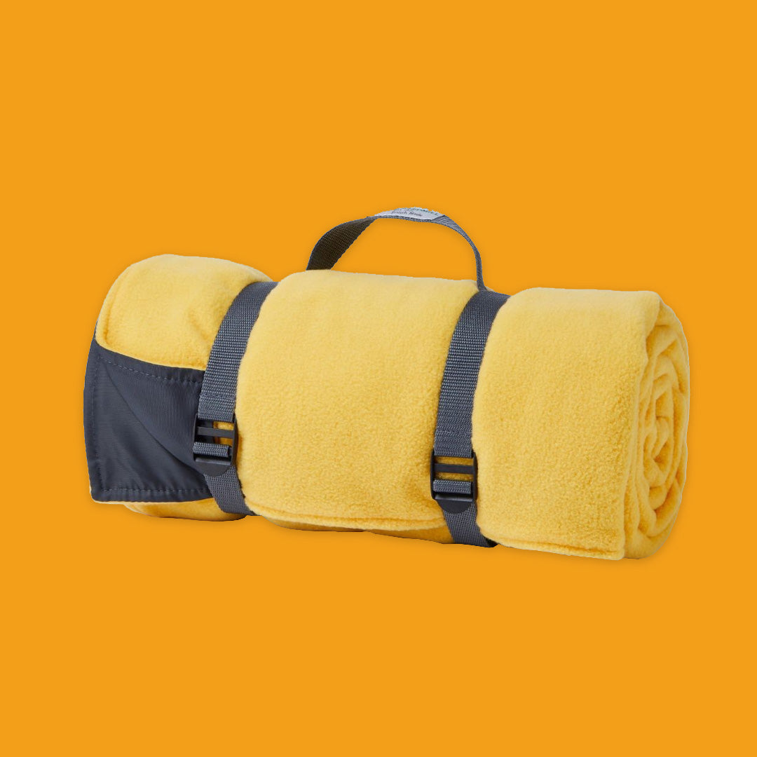 Fleece Picnic Rug Roll in Custard