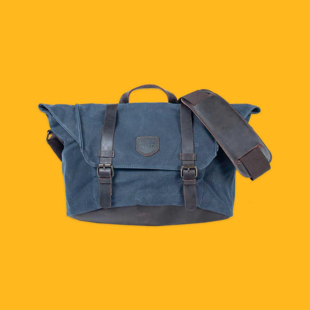 Alaskan Maker Messenger Bag in Navy blue