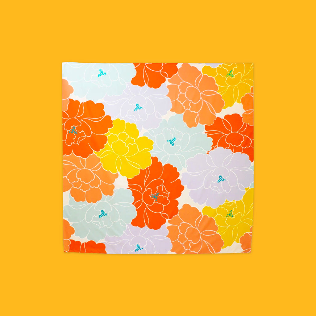 Musubi Furoshiki Aquadrop Peony
