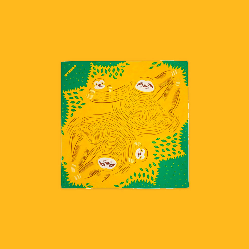Musubi Furoshiki Aquadrop Sloth in Yellow and Green