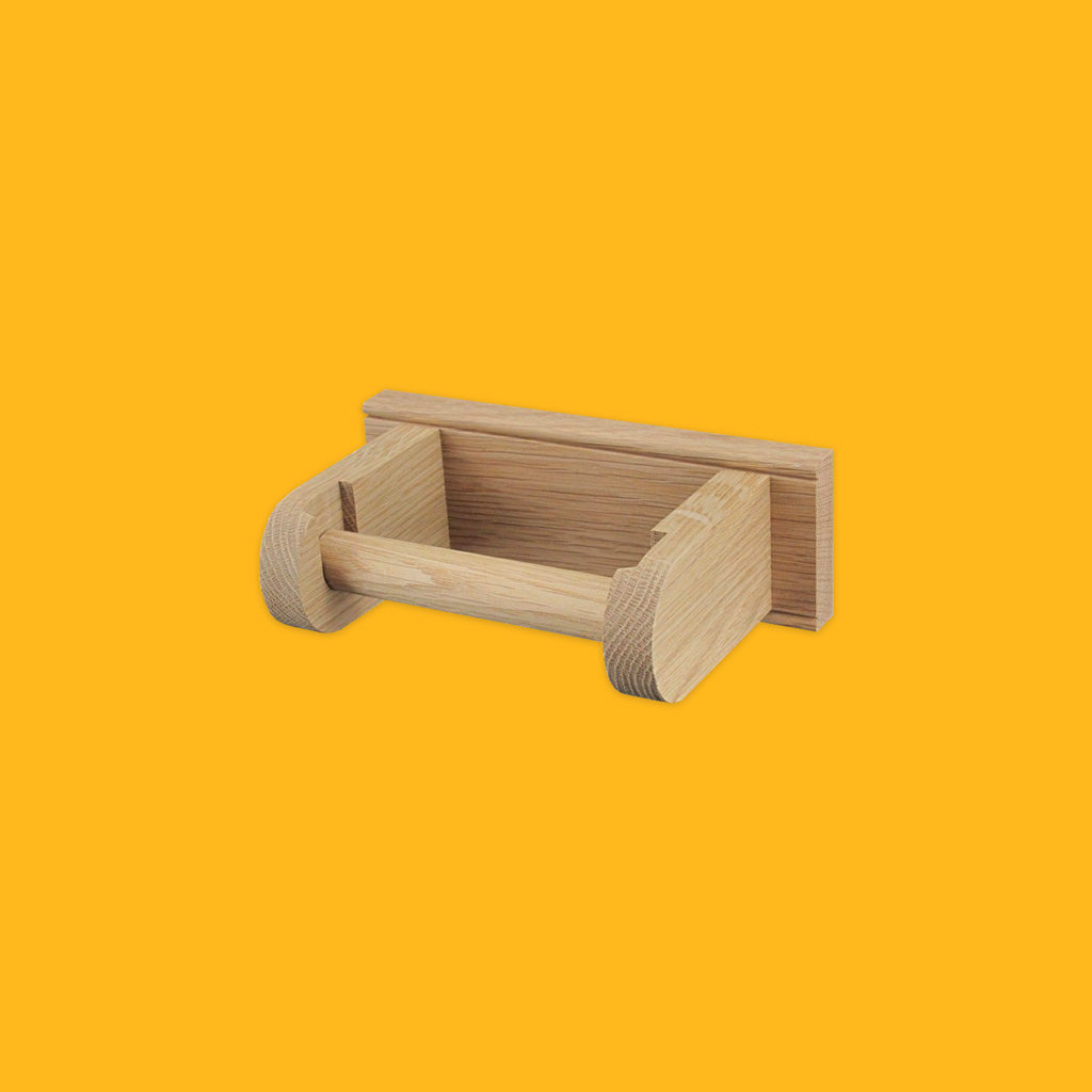 Oak Toilet Roll Holder