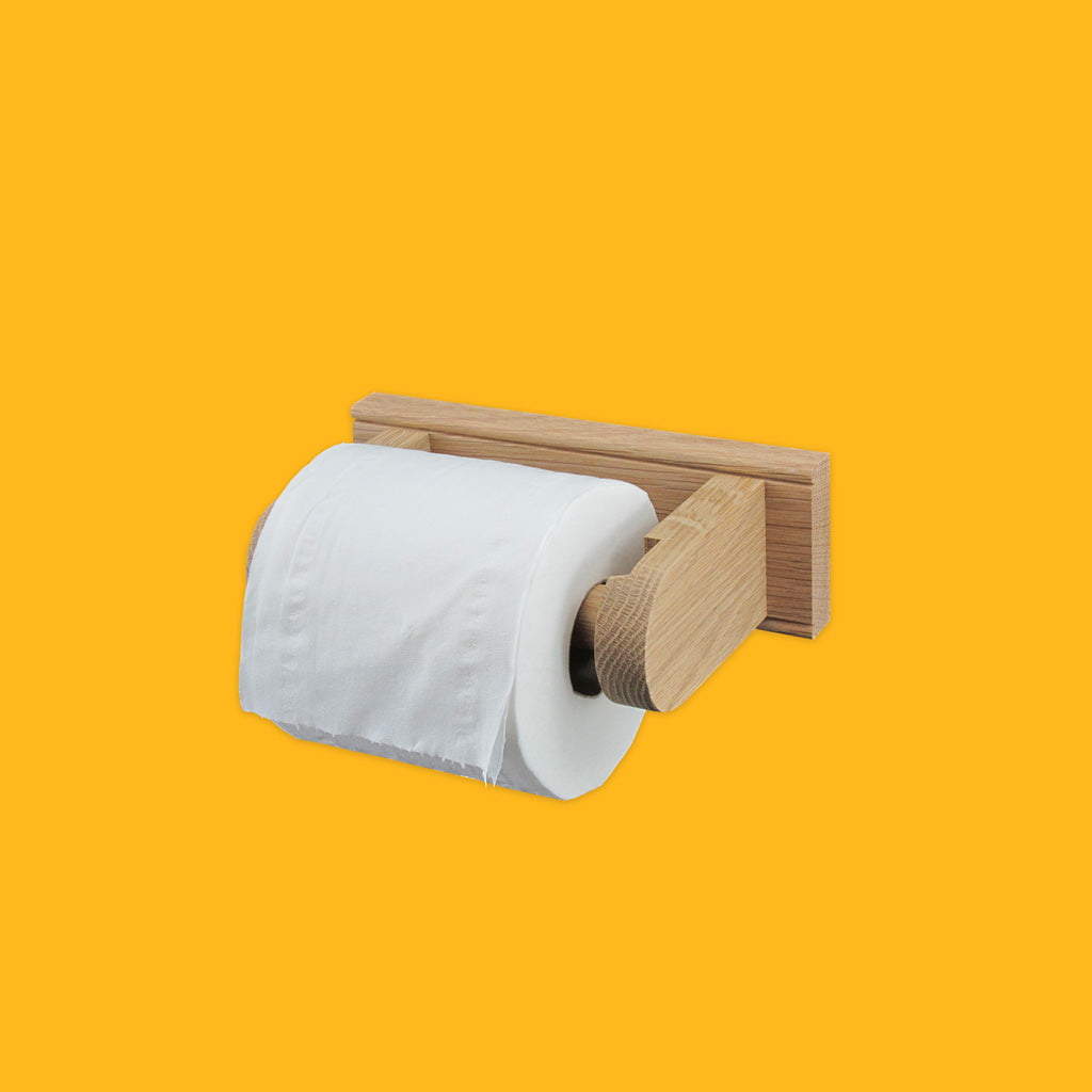 Oak Toilet Roll Holder