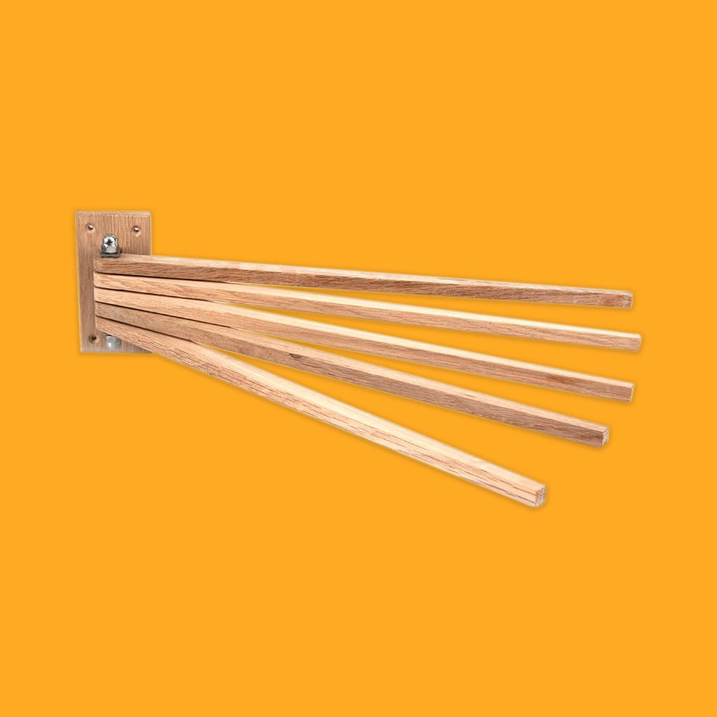 Oak Towel Dryer Rack 5 Peg by Iris Hantverk