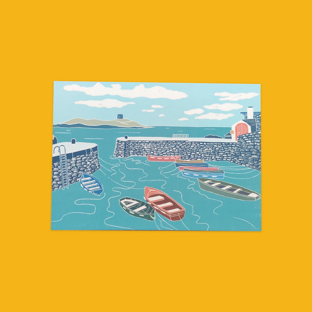 Sorrell Reilly Printmaker Coliemore Harbour Card