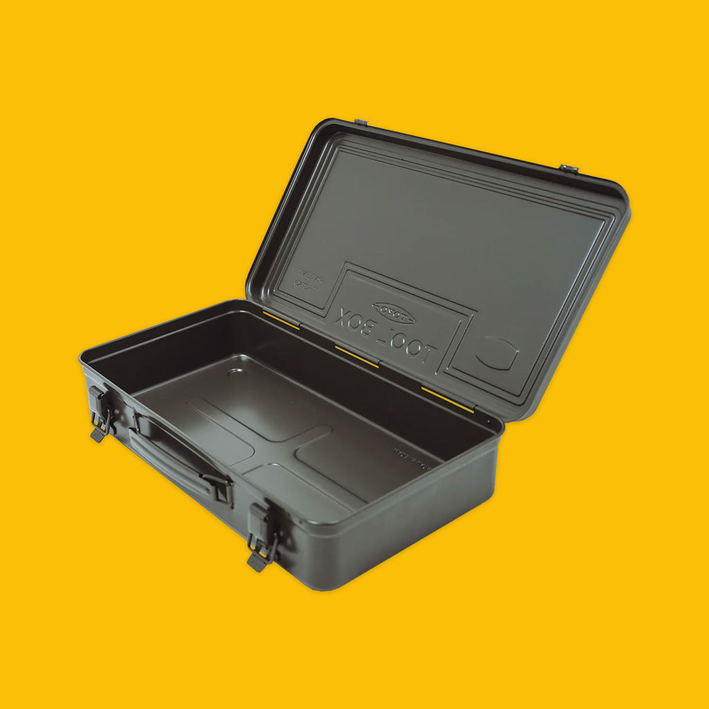 Toyo Steel Trunk Tool Box T-360 in Khaki open