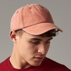 Organic Cotton Cap in Dusty Orange on model