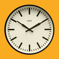 Factory Clock 30cm dia in Black 