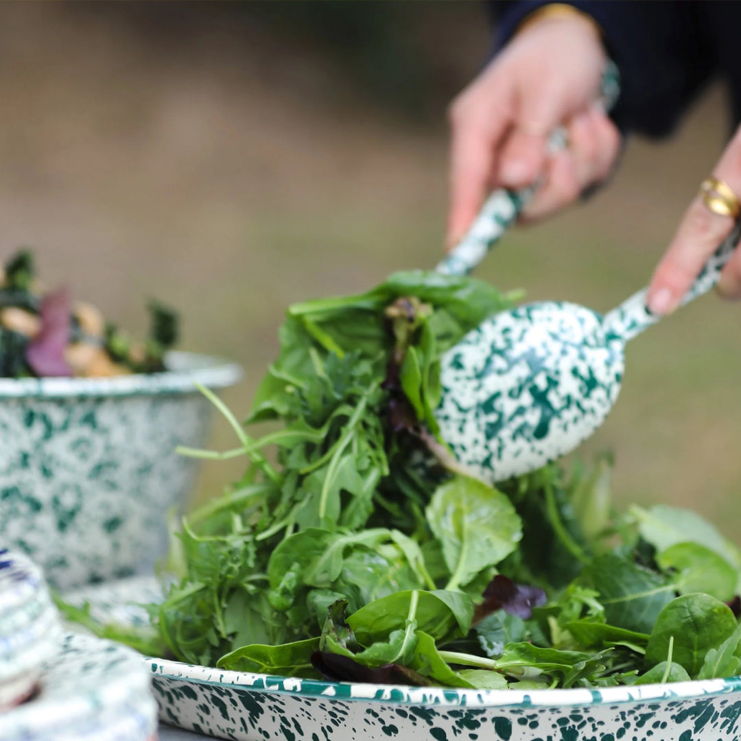 Enamel Splatter Serving Spoon