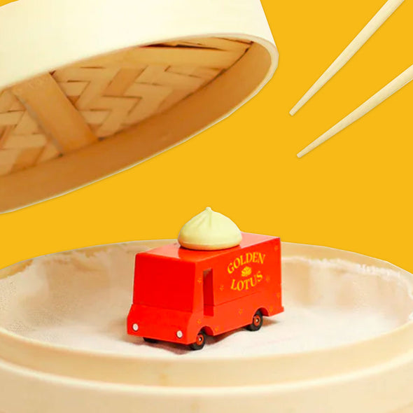 Candylab Dumpling Van in steam basket