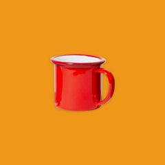Falcon Enamelware Espresso Cup in Pillarbox Red