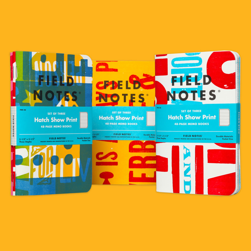 Field Notes Hatch Show Print 3 fronts