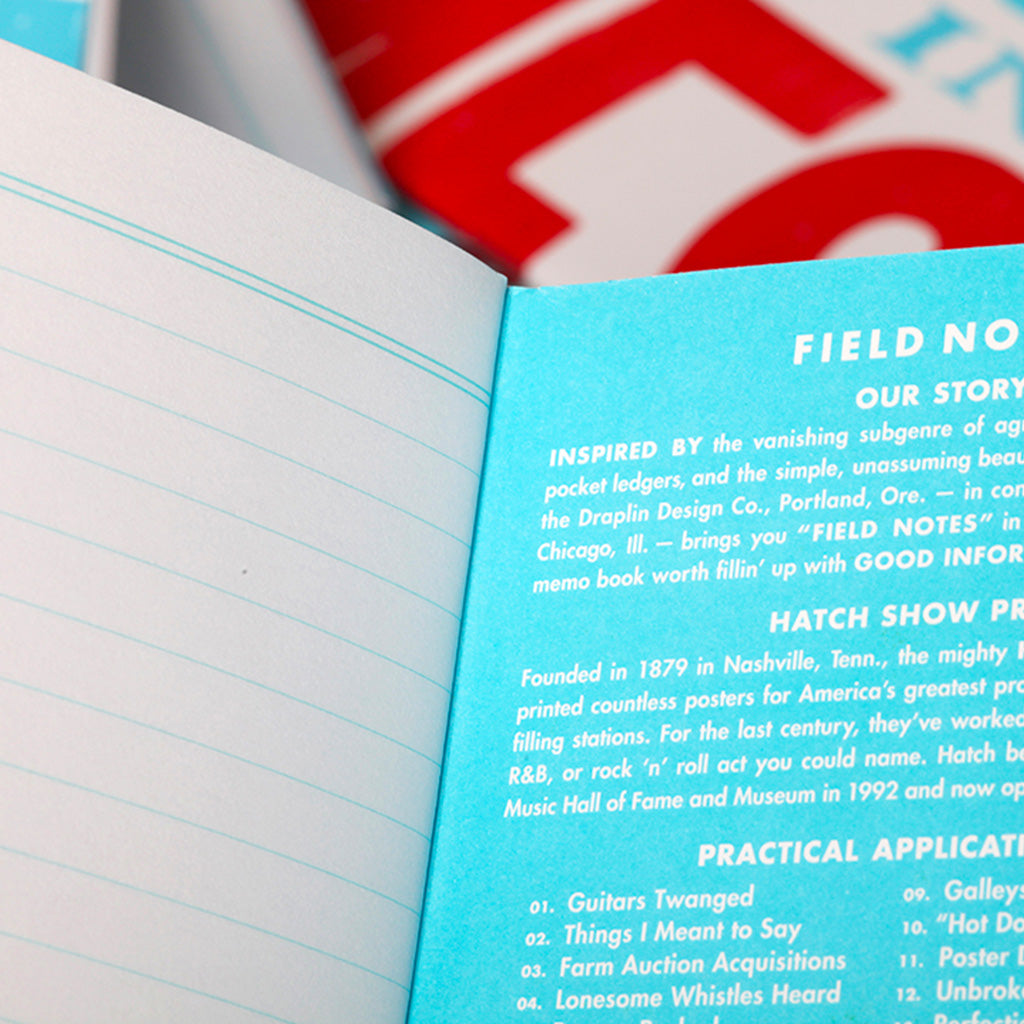 Field Notes Hatch Show Print inside page