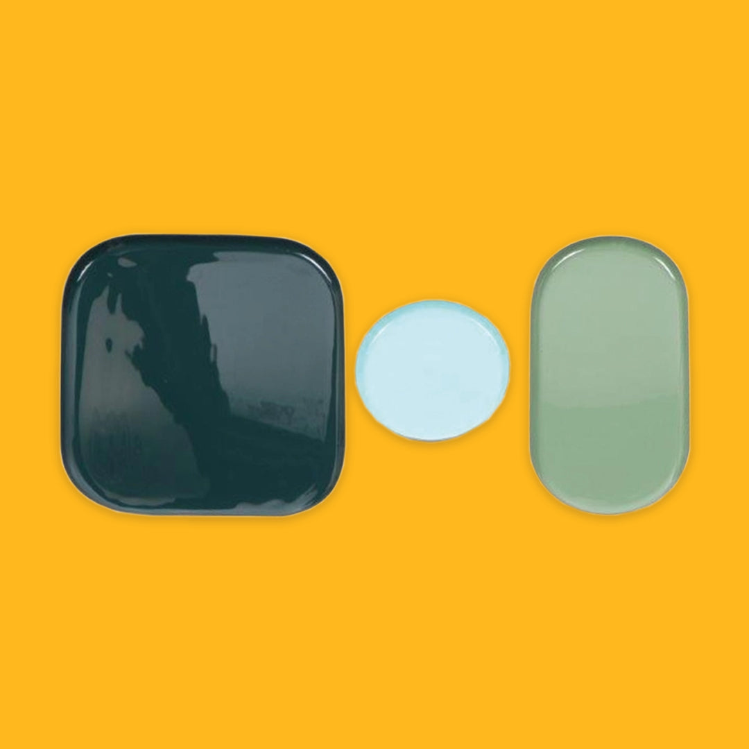 Set of 3 Enamel Trays