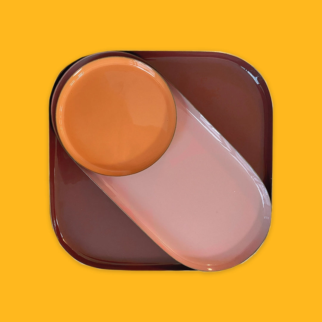 Set of 3 Enamel Trays