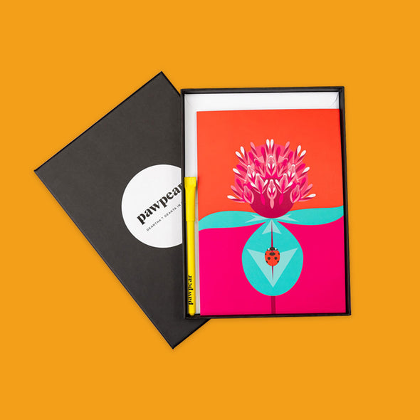 pawpear Greeting Card Set Flowers