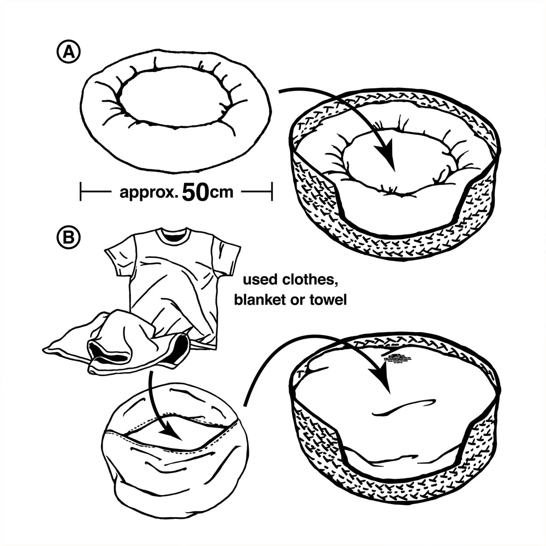 Braided Pet Bed diagram