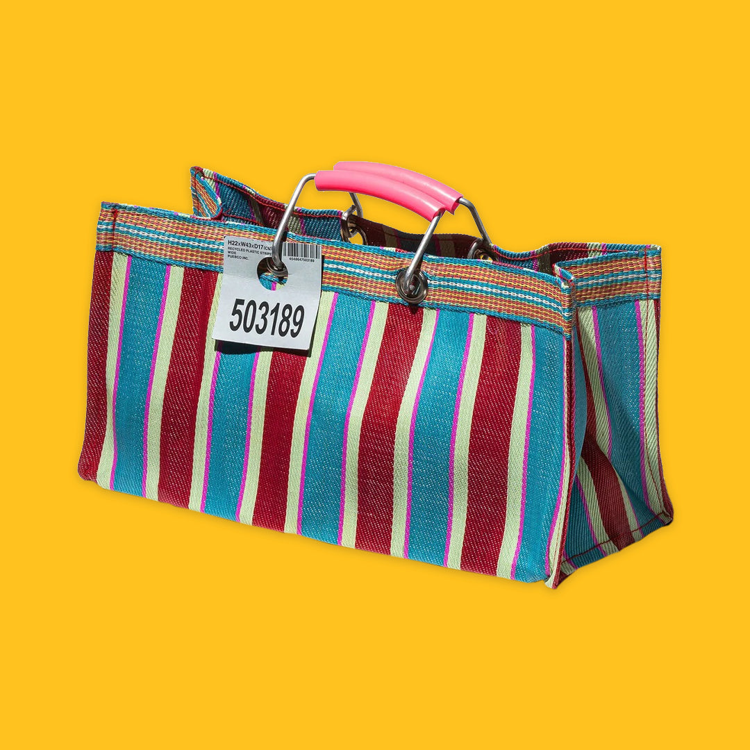 The Wide Bag in Red & Blue