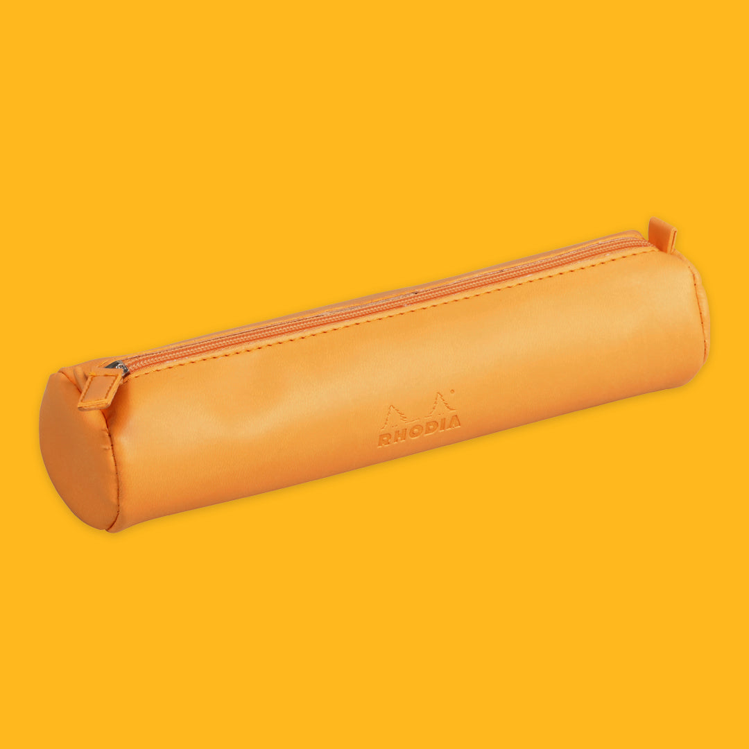 Rhodia Round Pencil Case in Orange