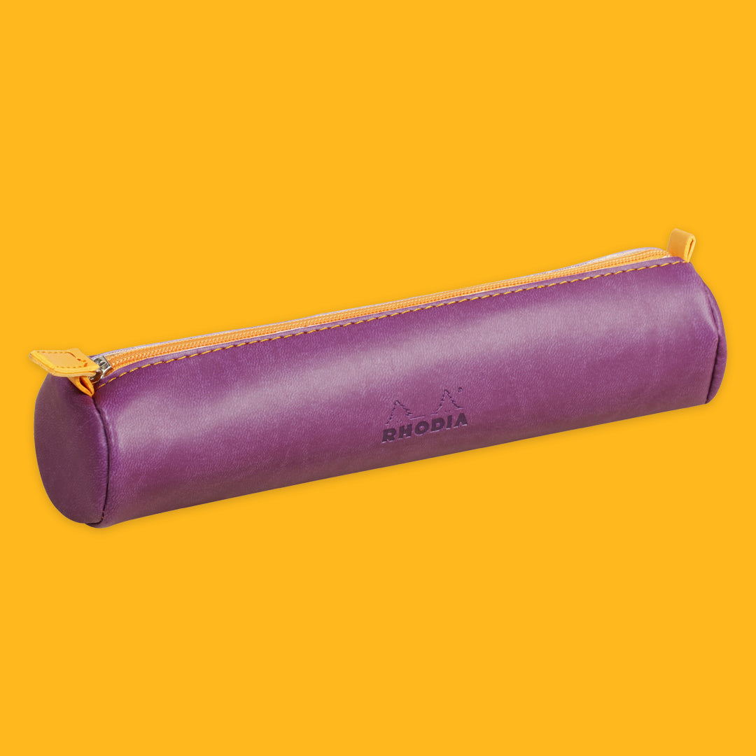 Rhodia Round Pencil Case in Purple