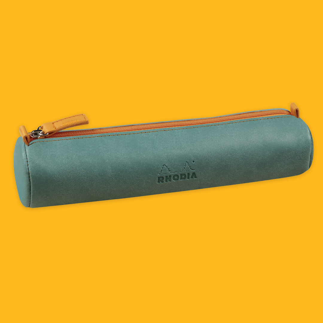 Rhodia Round Pencil Case in Aqua