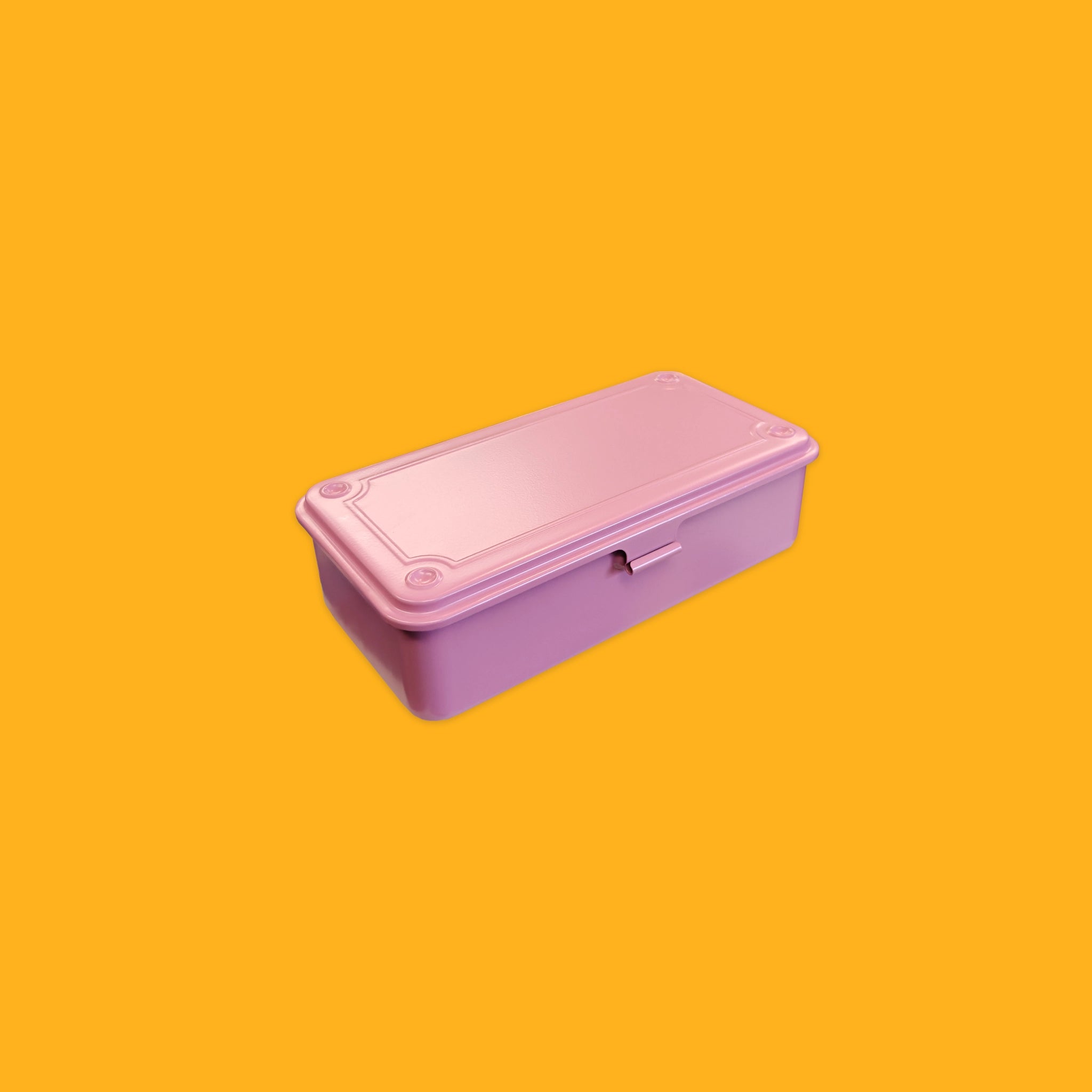Pink rectangular component ox on a yellow background