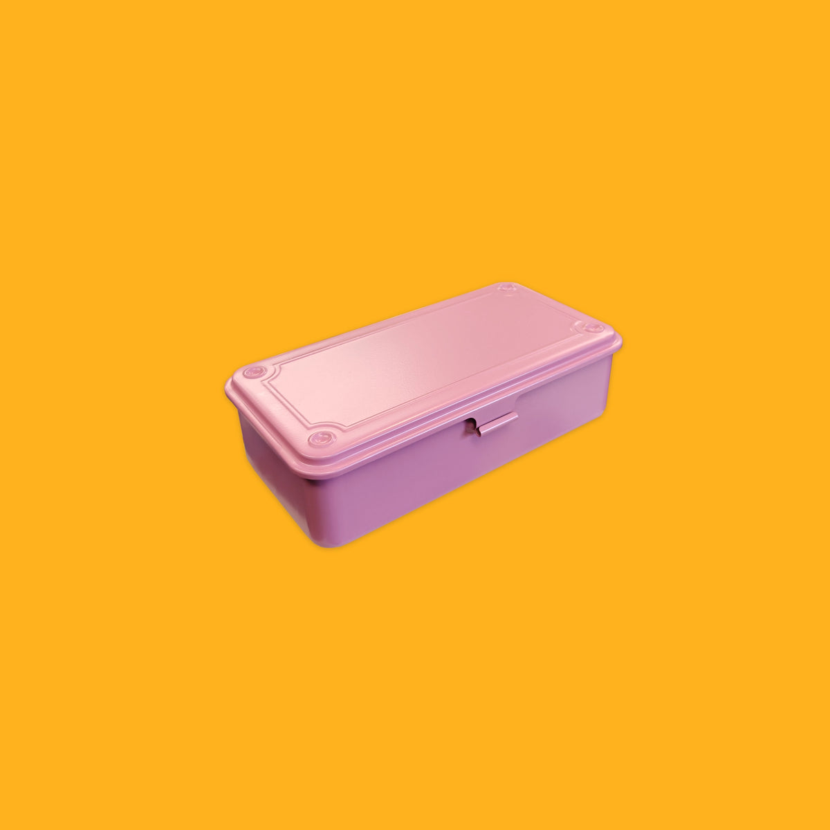 Pink rectangular component ox on a yellow background
