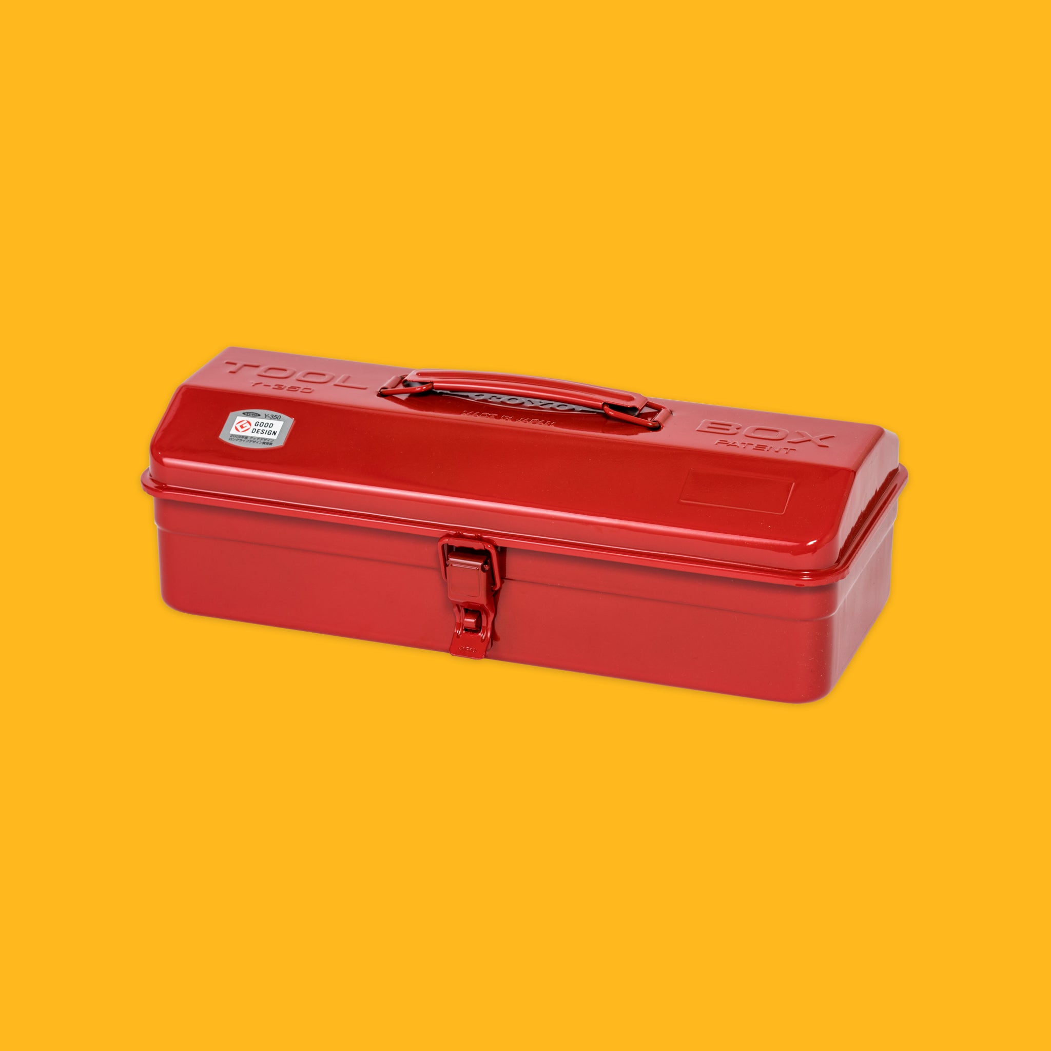 Y-350 Red Tool box on a yellow background
