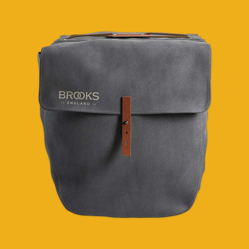 Brooks England Brick Lane Panniers in Grey Side