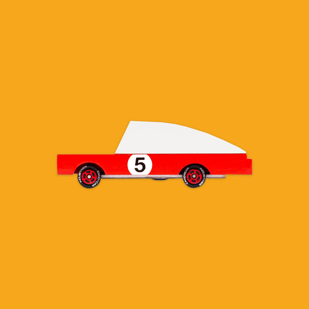 CandyLab Suburbia Toy Car Red Racer #5 Side view