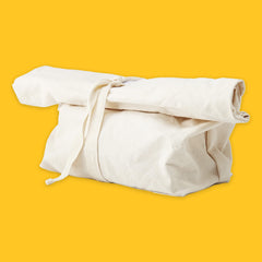 Tied cotton bread bag
