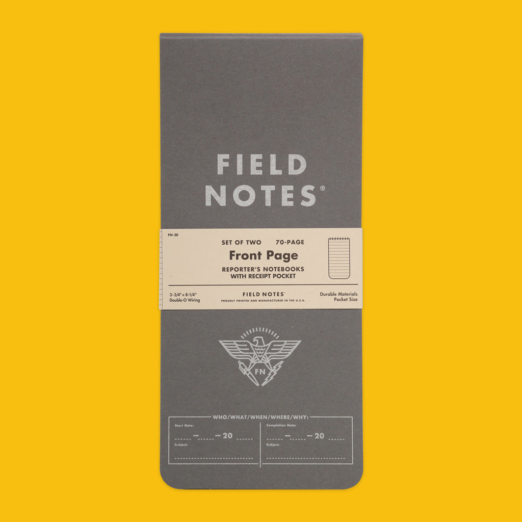 Field Notes Front Page Reporter's Notebook Front Cover