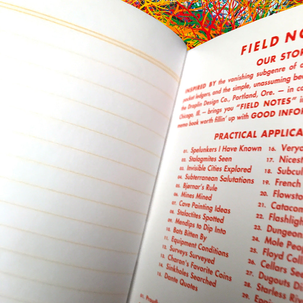 Field Notes Underland back inside cover