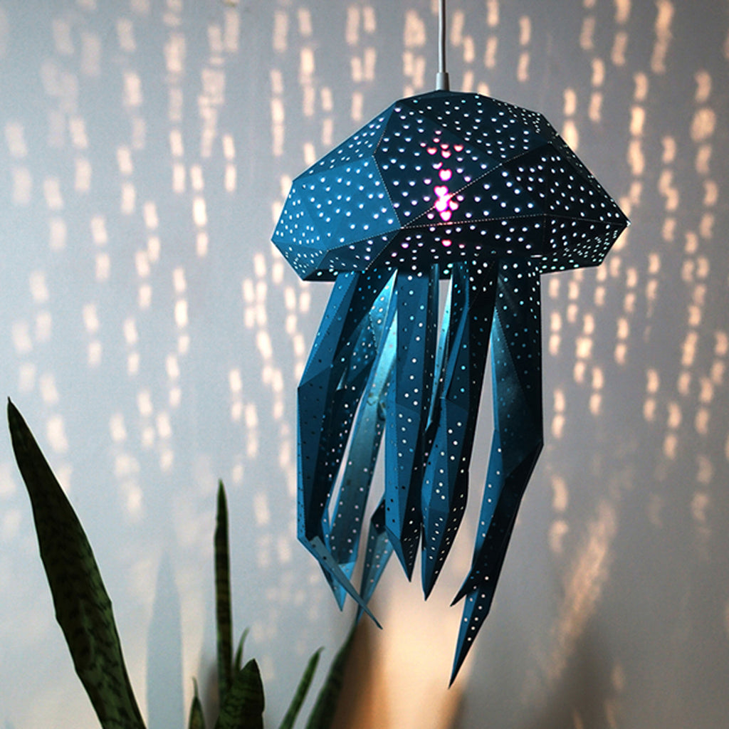 Blue Jellyfish Lampshade
