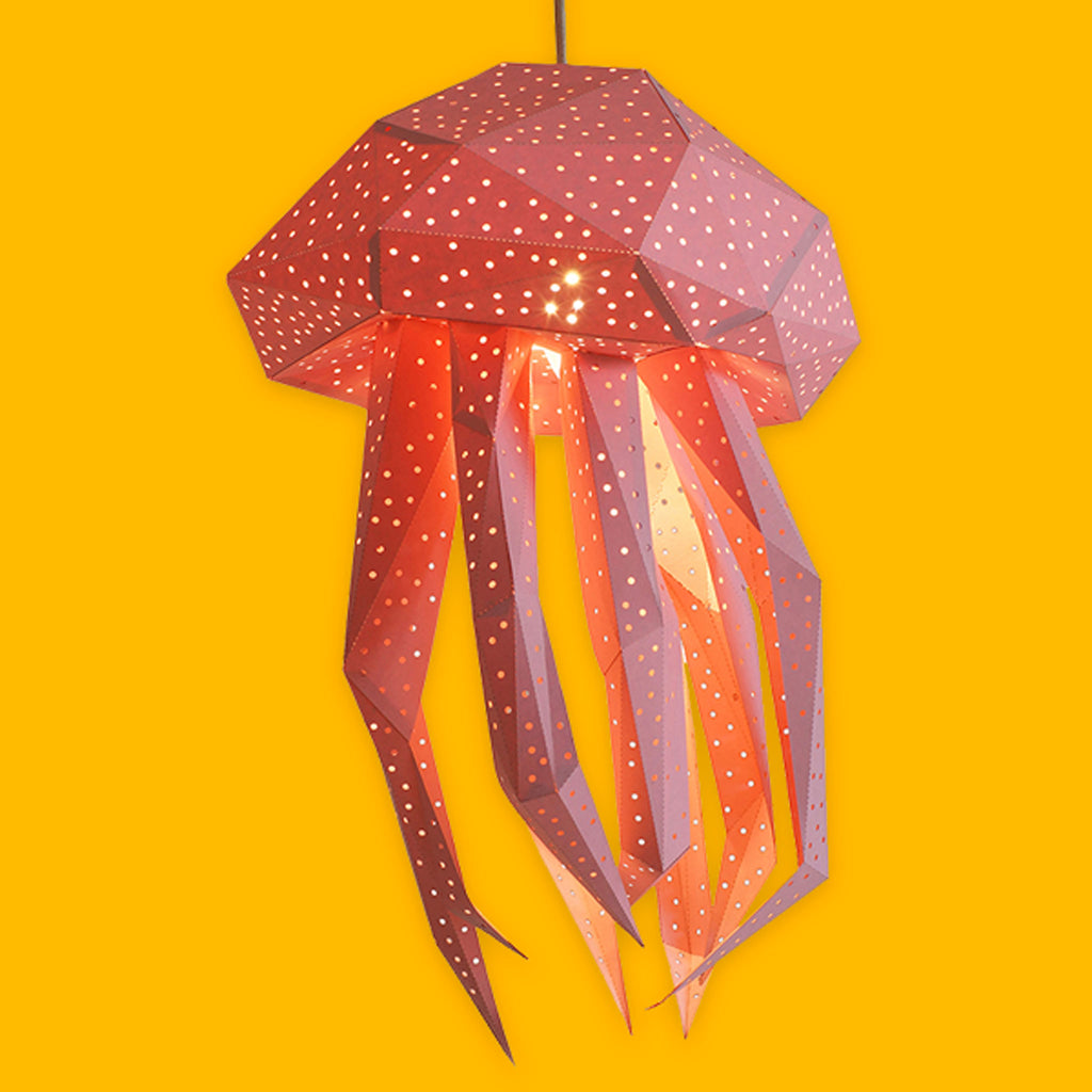 jellyfish Lampshade from Vasili lights in pink