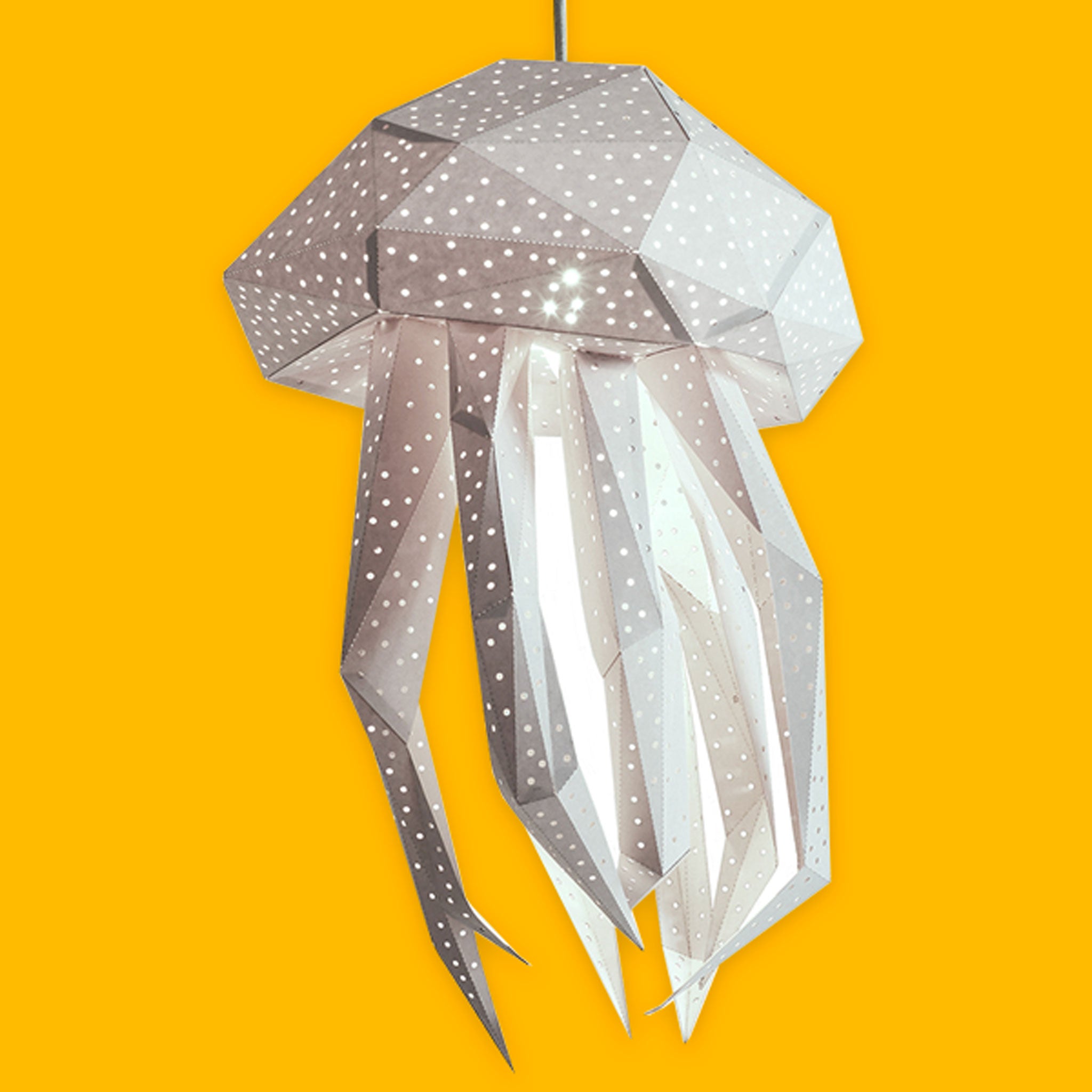 jellyfish Lampshade from Vasili lights in white